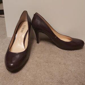 GUESS dark purple heels, size 7